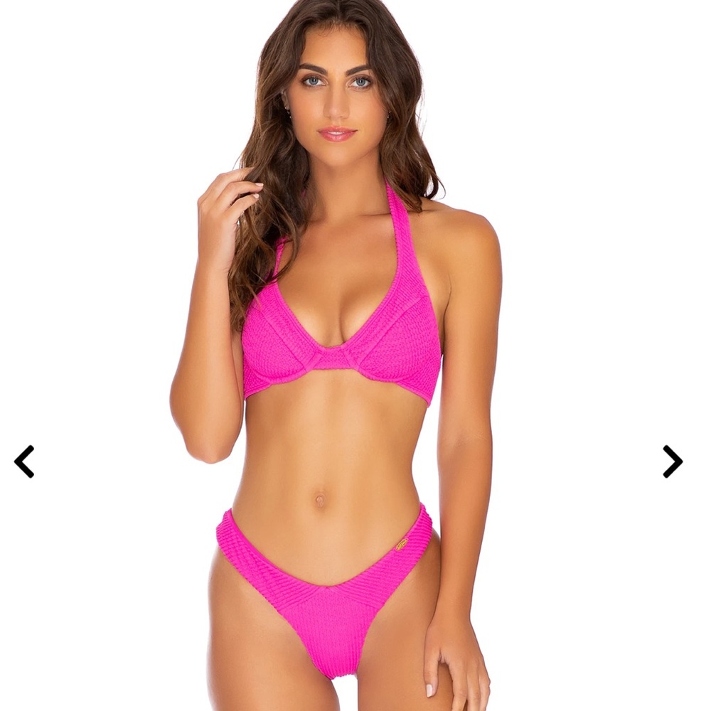 Luli Fama halter underwire top and high leg bottom
